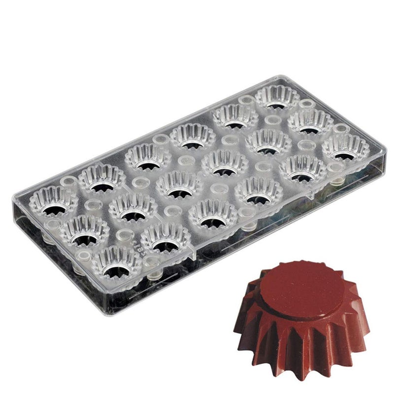 GRAINRAIN Chocolate Transfer Sheet Mold Polycarbonate Chocolate Mold DIY Handmade Chocolate Magnetic Chocolate Mold Candy Mould Drip Shaped (19348) - Image 1